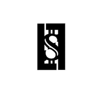 a black and white logo of a dollar sign